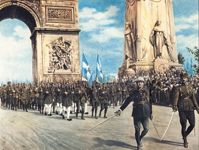 Στις 14 Ιουλίου 1919 οι Έλληνες παρελαύνουν στο Παρίσι